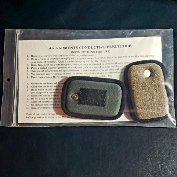 TENS UNIT - AG GARMENTS Reusable Conductive Electrode Panels - 1 pair - NWT - Picture 1 of 4